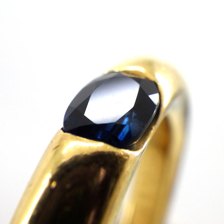 Cartier カルティエ エリプス リング サファイア K18YG #53 約13 Cartier カルティエ エリプス リング サファイア K18YG #53 約13
