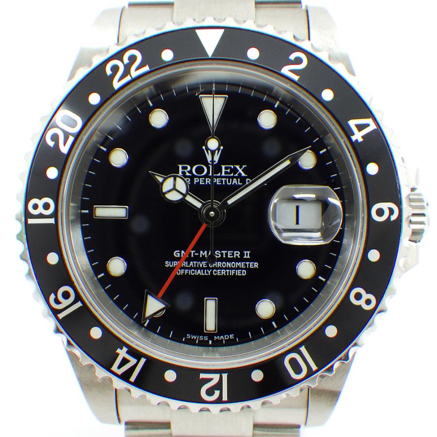 ROLEX（ロレックス） GMTマスターII 16710 Y番 腕時計 黒文字盤 黒