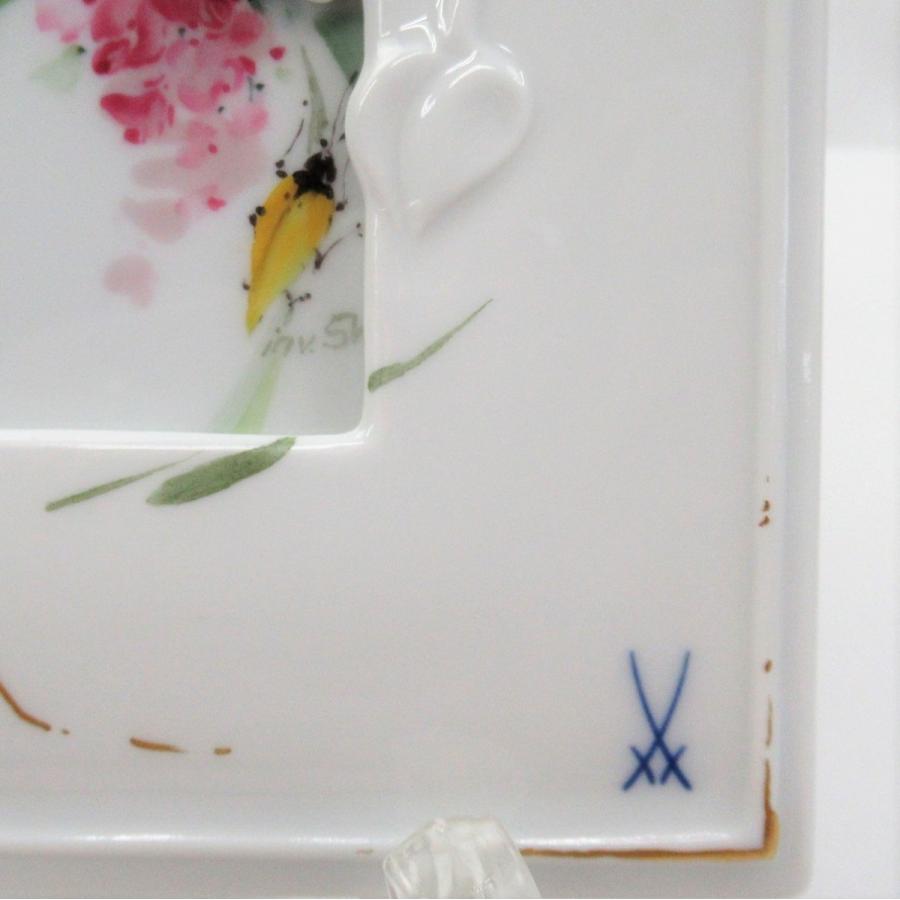 マイセン 2.マイセン ザビーネ ワックス inv.SW 虫 草花 立体陶板画