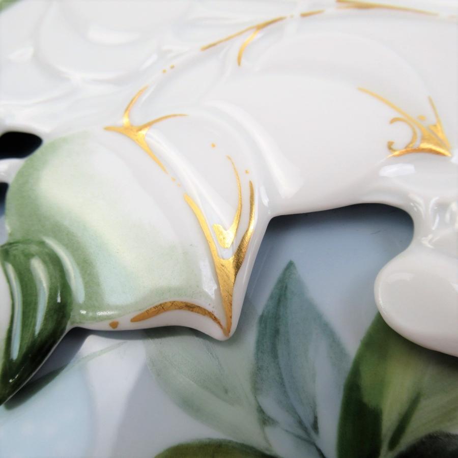 マイセン 2.マイセン ザビーネ ワックス inv.SW 虫 草花 立体陶板画