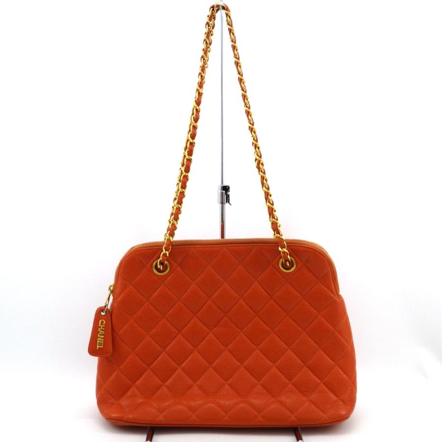 CHANEL シャネル マトラッセ キャビアスキン チェーントートバッグ  