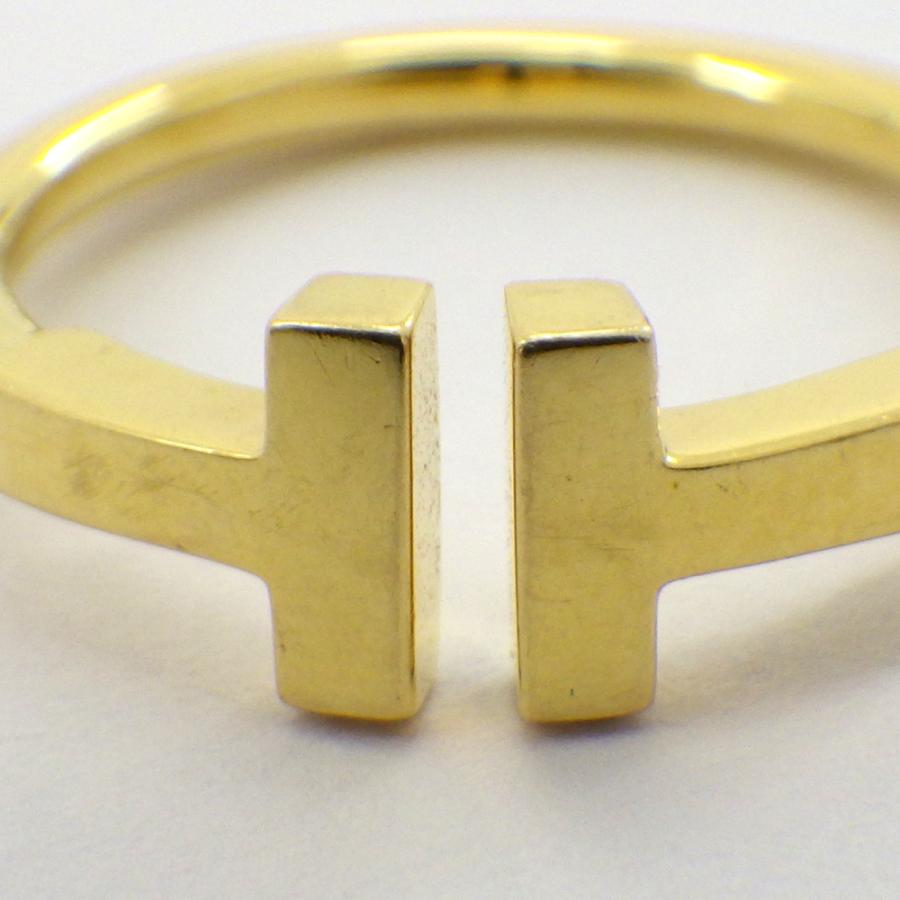 ティファニー Tワイヤー ダイヤモンド リング 750 K18 イエロー 現行品 TIFFANY&Co.（ティファニー） Tワイヤー リング 指輪 サイズ約8号