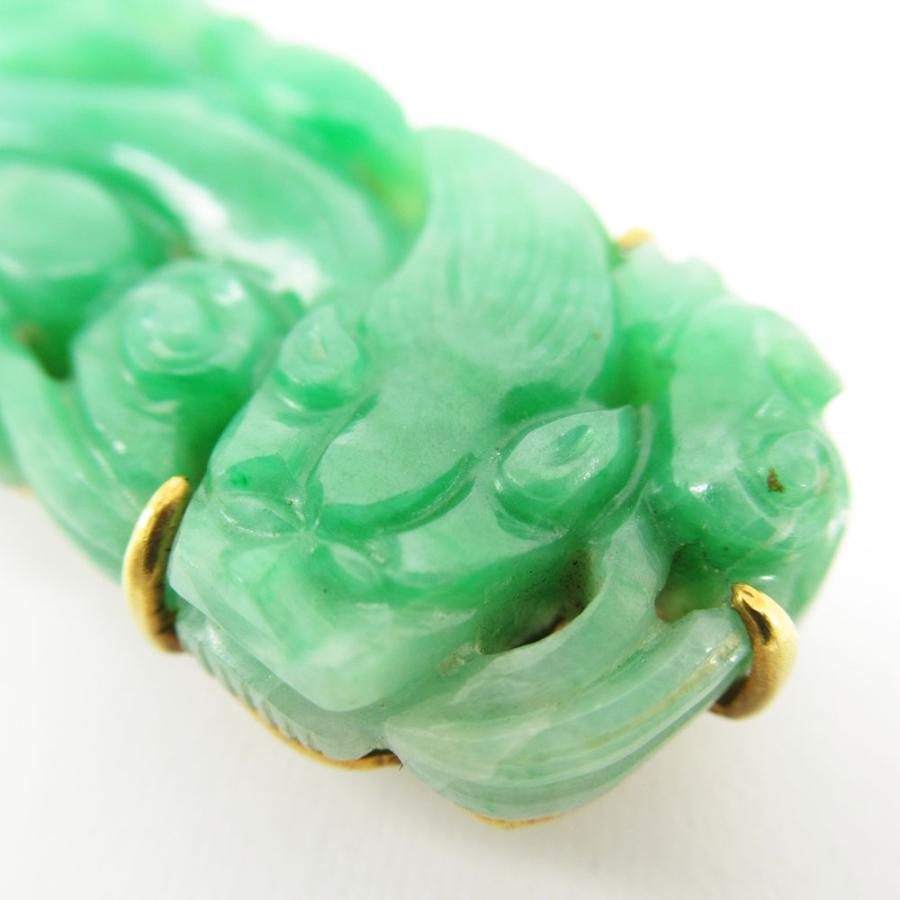 翡翠 帯留め K18刻印 総重量12.18g ヒスイ 和装小物 翡翠 帯留め K18刻印 総重量12.18g ヒスイ 和装小物