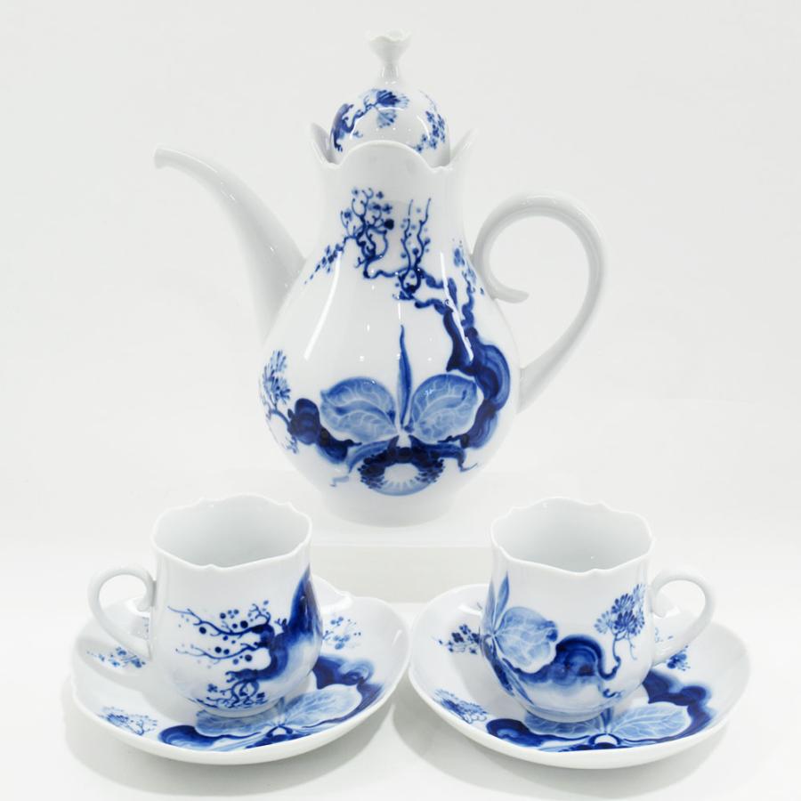 Meissen マイセン ブルーオーキッド　コーヒーポット マイセン Meissen ブルーオーキッド カップ＆ソーサー コーヒーポット