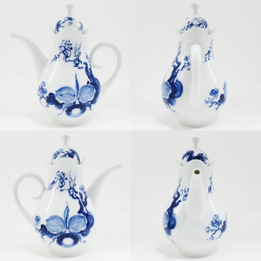 マイセン Meissen ブルーオーキッド カップ＆ソーサー コーヒーポット