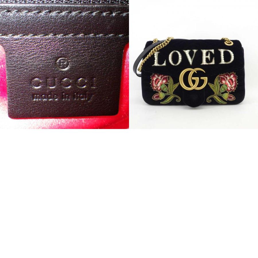 GUCCI（グッチ） GGマーモント チェーンショルダーバッグ ベルベット