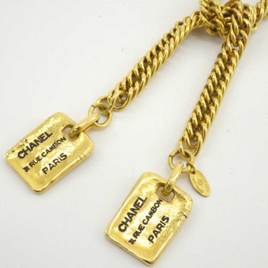 CHANEL シャネル カンボン プレート ヴィンテージ ネックレス ゴールド
