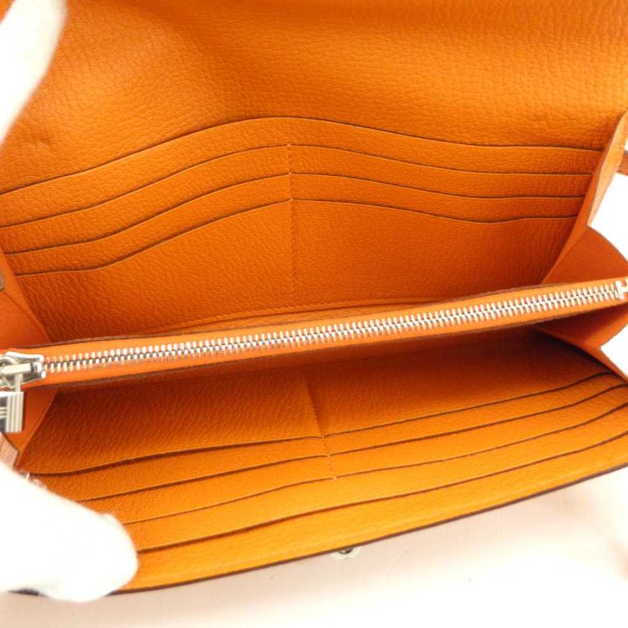 HERMES（エルメス） ケリー ウォレットロング 長財布 オレンジ □L