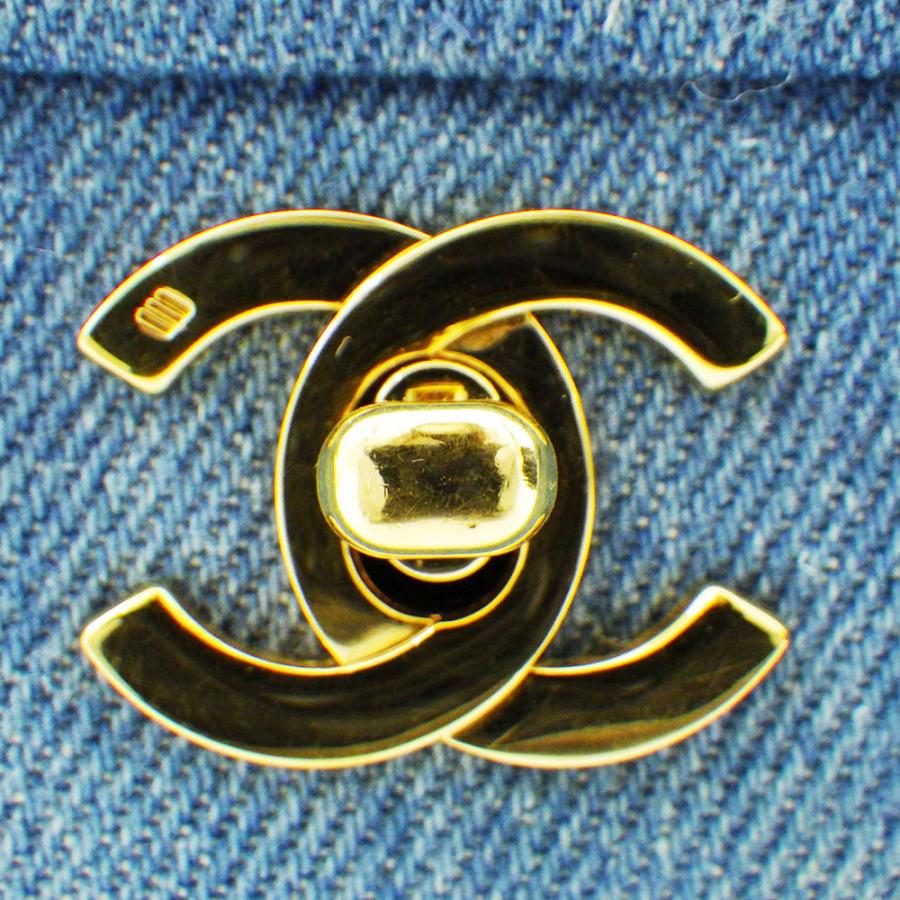 CHANEL マトラッセ デニム チェーン CHANEL】【マットゴールド金具】シャネル『マトラッセ デニム チェーン