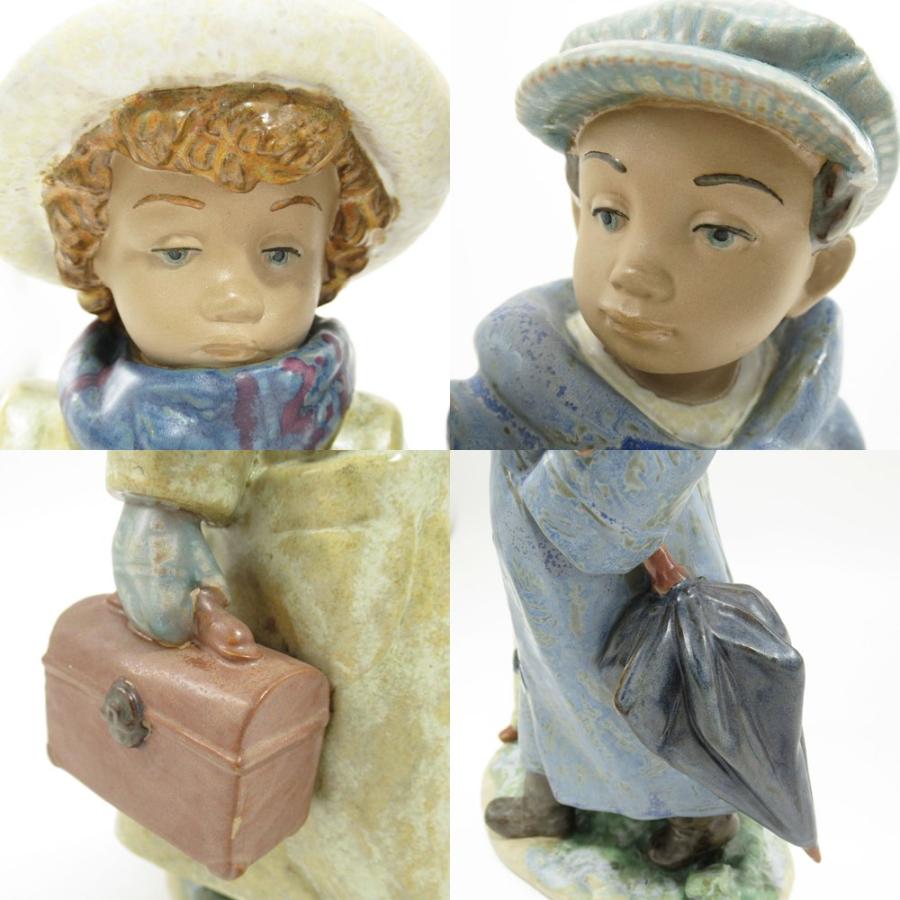 Lladro リヤドロ #2242 「寒い日の登校」 フィギュリン 箱付き 美品