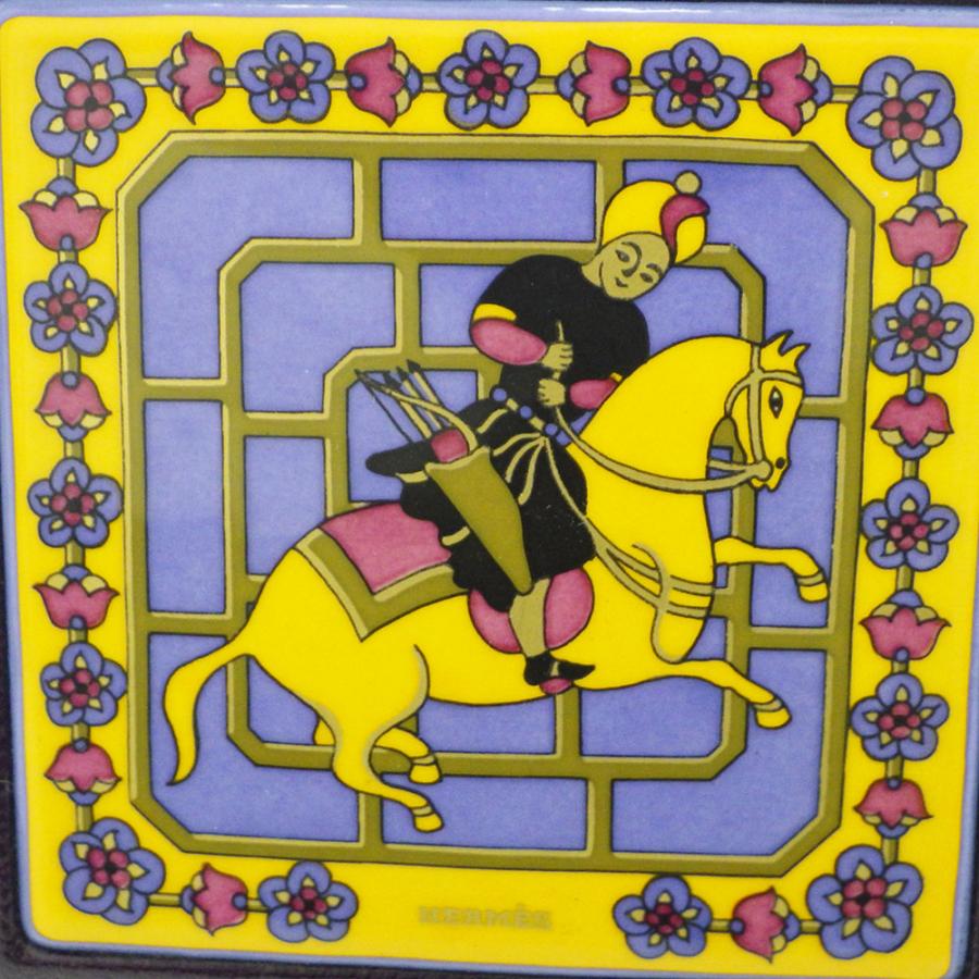 HERMES（エルメス） エマイユ コンパクトミラー ケース パープル