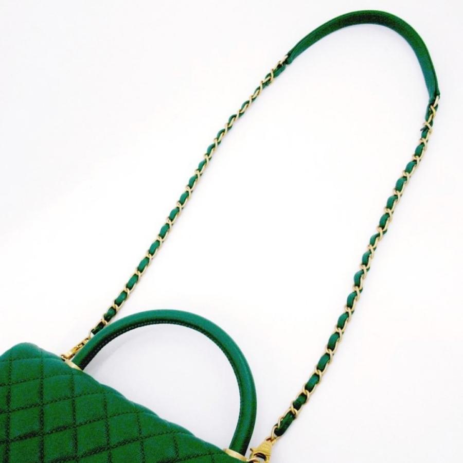 CHANEL シャネル ココハンドル キャビアスキン グリーン