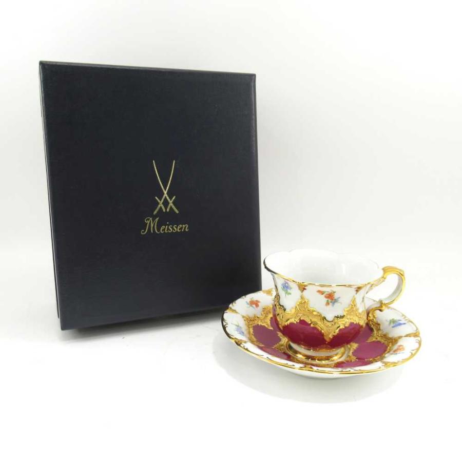 マイセン Meissen 宮廷の小花 Bフォーム カップ＆ソーサー 箱付き 6