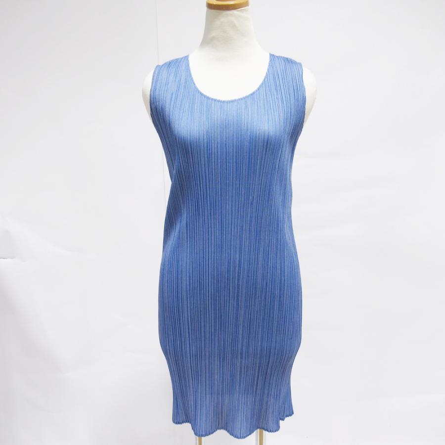 ISSEY MIYAKE PLEATS ノースリーブトップス サイズ3