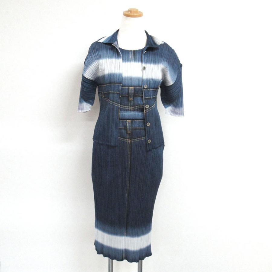 イッセイミヤケデニム転写PLEATS PLEATS セットアップ