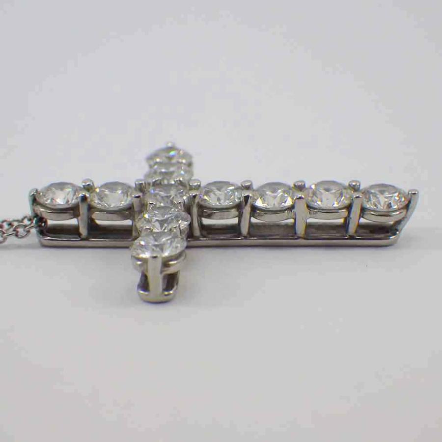 ティファニー ラージクロス ネックレス ダイヤモンド 11P (約1.7ct 