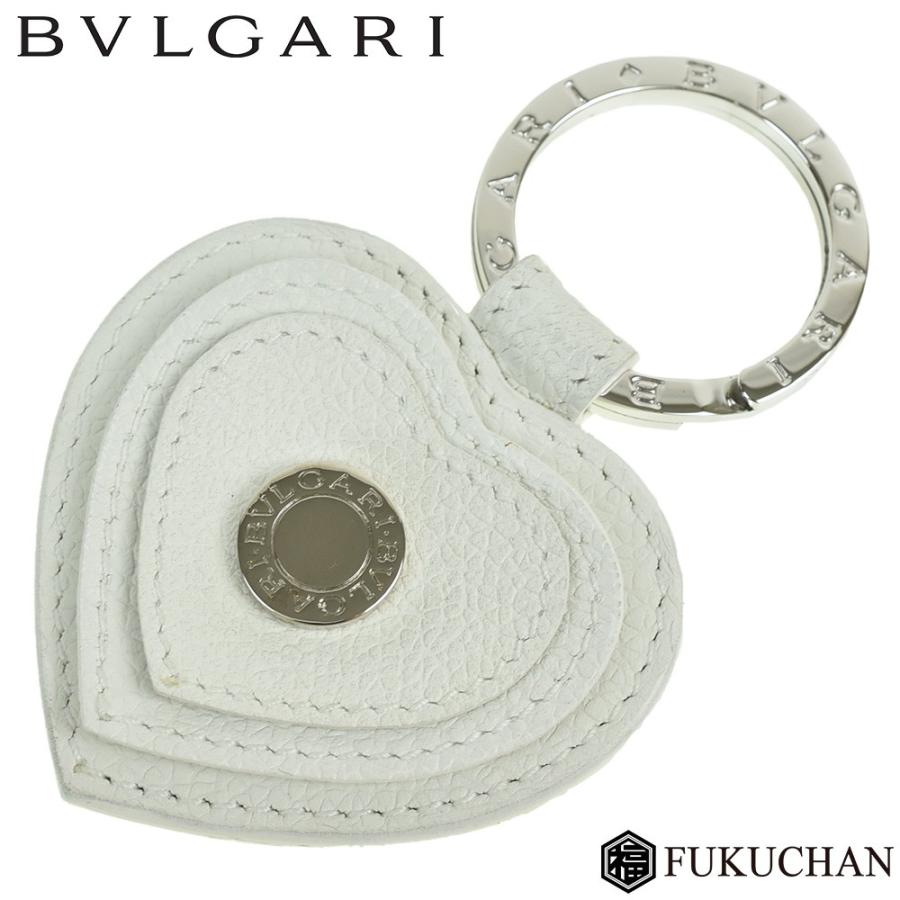 BVLGARI/ブルガリ ハートモチーフ キーリング/キーホルダー ホワイト