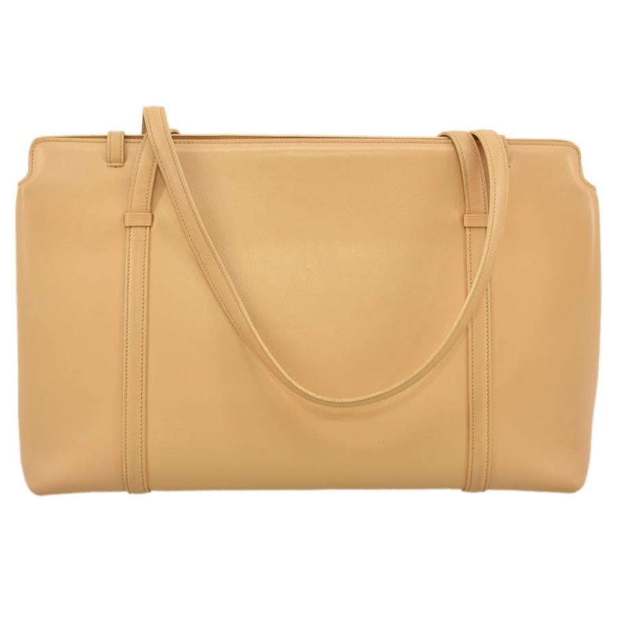 Cartier　カルティエ　カボション　トートバッグ　レザー　ベージュ Cartier カルティエ カボション レディース レザー トートバッグ