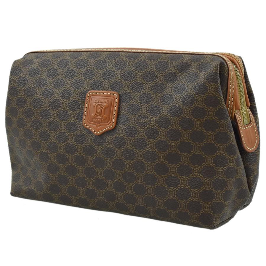 CELINE（セリーヌ） マカダム コスメポーチ 化粧ポーチ PVCキャンバス