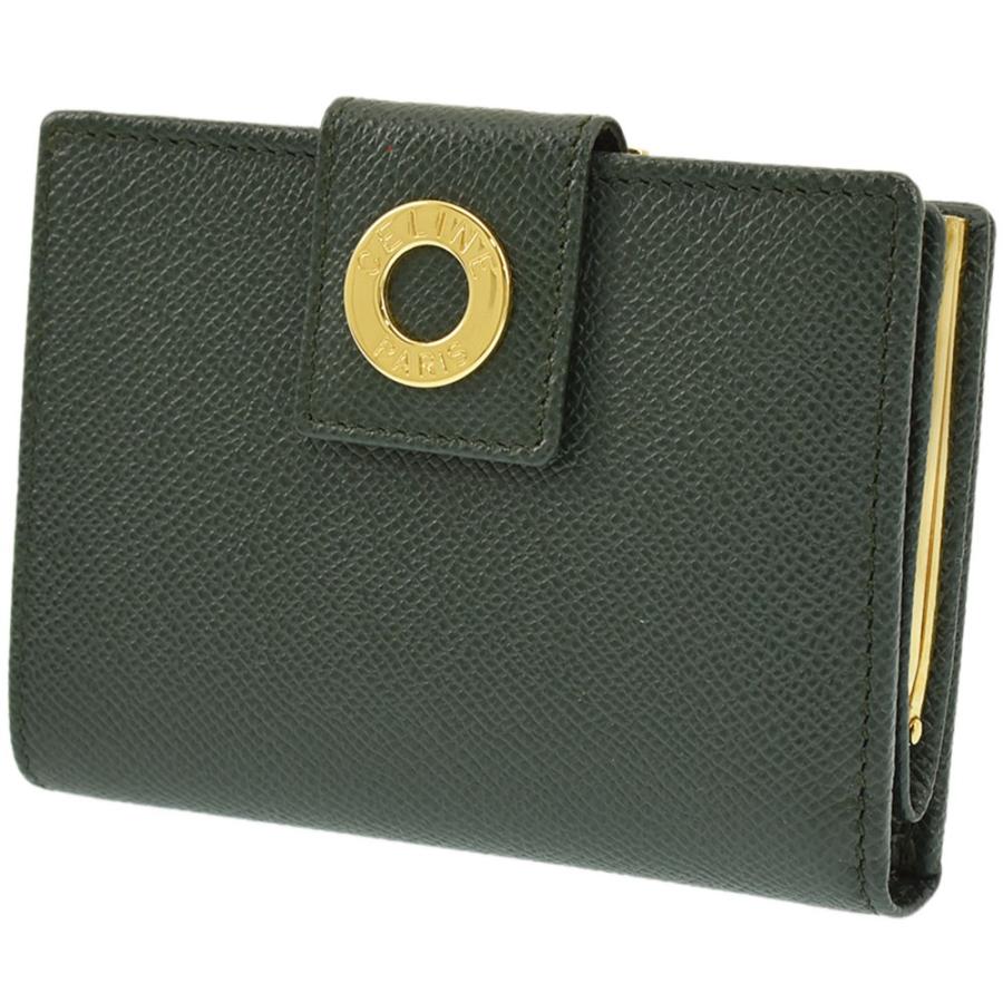 CELINE（セリーヌ） 二つ折り財布 サークル金具 がまぐち財布