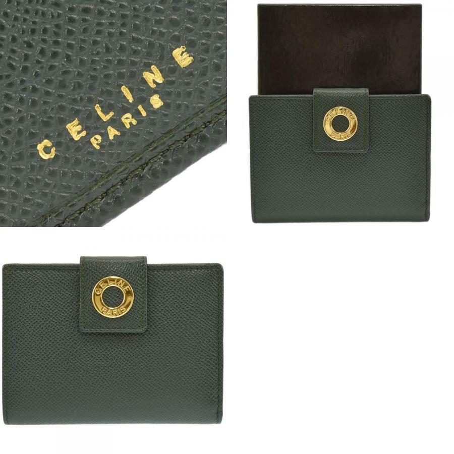 CELINE（セリーヌ） 二つ折り財布 サークル金具 がまぐち財布