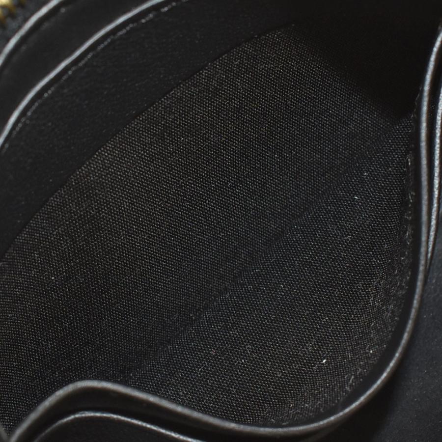 CÉLINE 黒 レザー ケース セリーヌ CELINE 二つ折り財布 黒 小物 レザー がま口