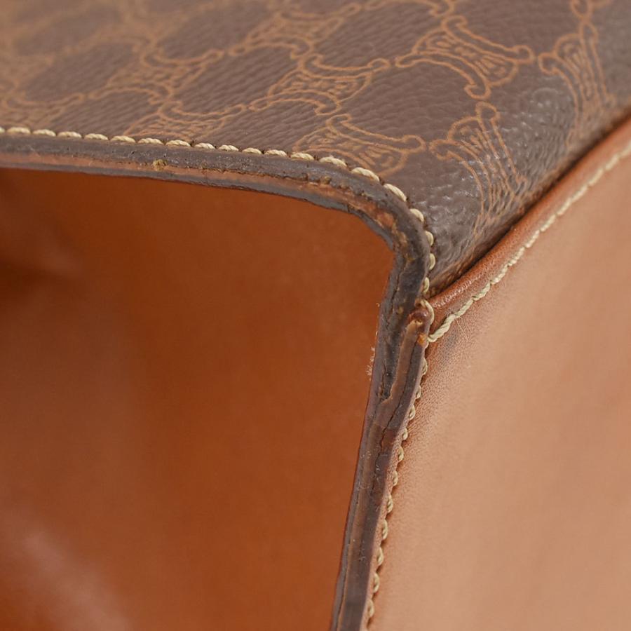 【美品】セリーヌ ハンドバッグ チェーンロック マカダム柄 PVC レザー CELINE（セリーヌ） ハンドバッグ マカダム チェーンロック バッグ PVC