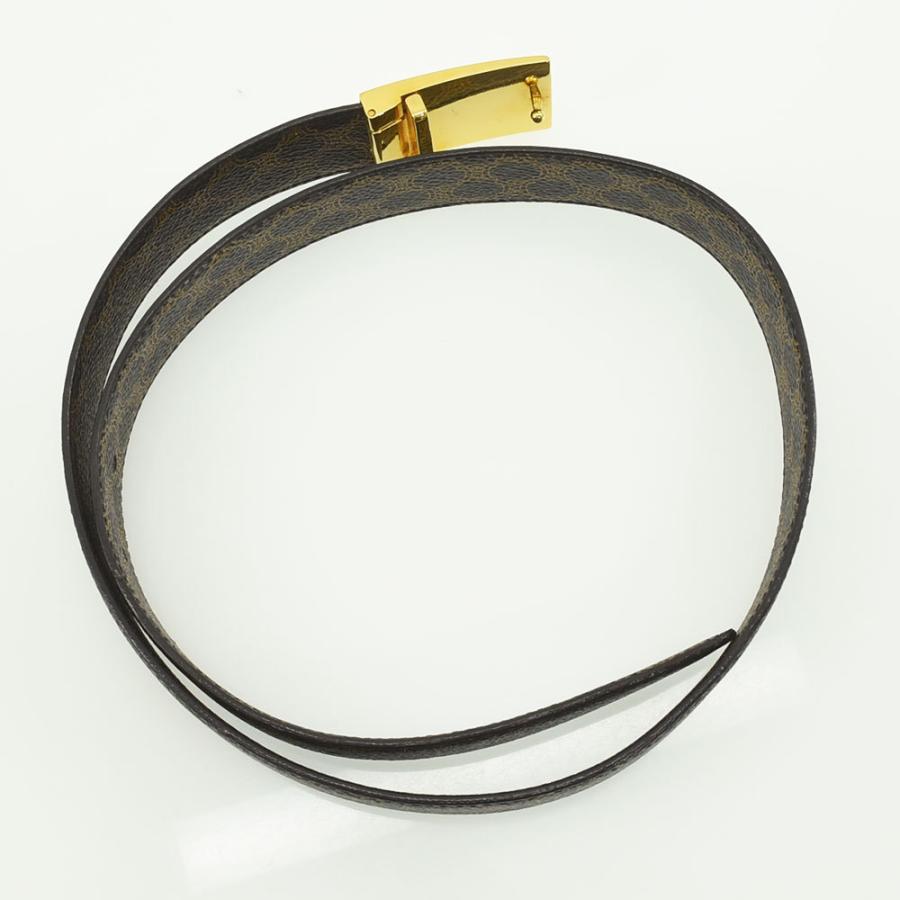 CELINE（セリーヌ） マカダム柄 ロゴバックル ウエストベルト PVC 黒