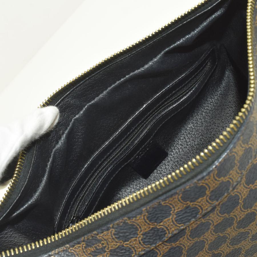 セリーヌ CELINE マカダム柄 サークル金具 ワンショルダーバッグ PVC 