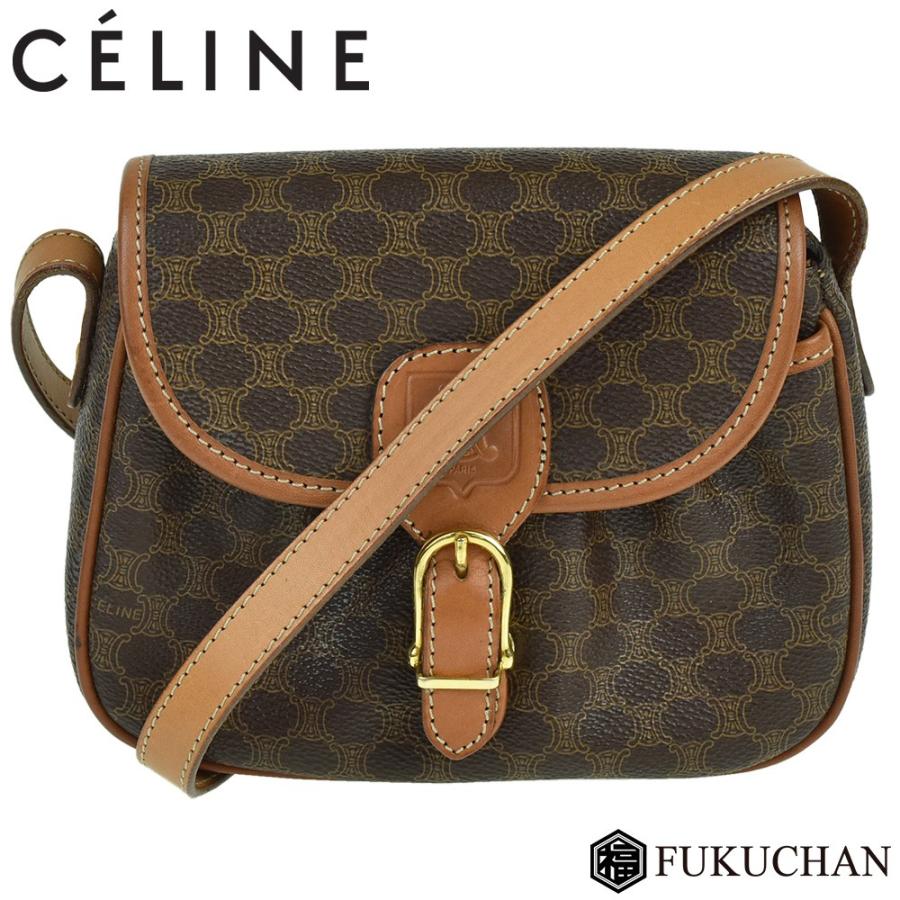 CELINE/セリーヌ マカダム柄 ミニ ショルダーバッグ ブラウン CELINE/セリーヌ マカダム柄 ミニ ショルダーバッグ ブラウン