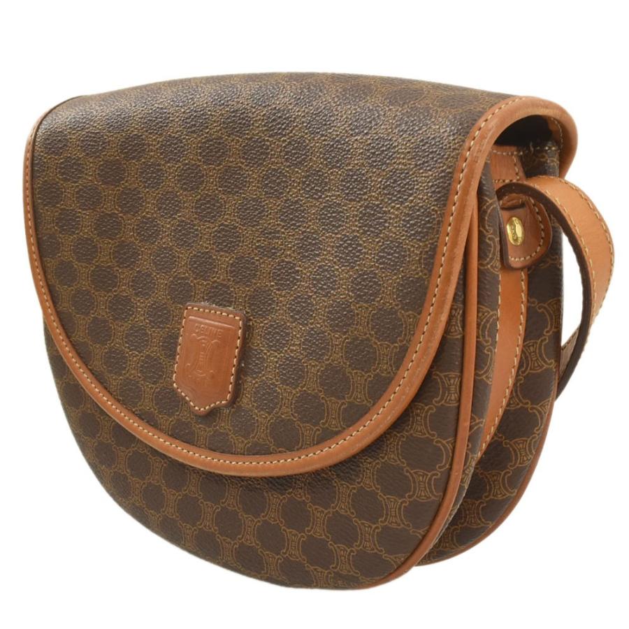 CELINE マカダム ミニ ショルダー ポシェット　ヴィンテージ CELINE セリーヌ マカダム ブラゾン型押し フロントベルト