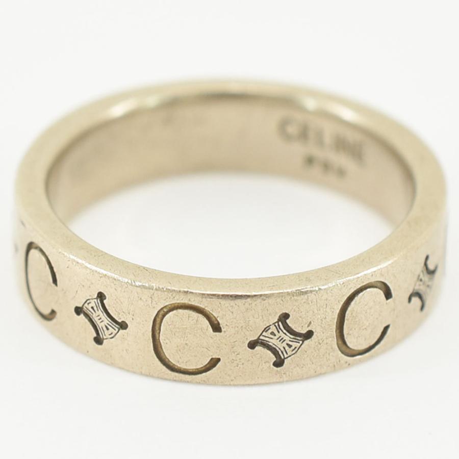 セリーヌ Cマカダム柄 PSV ピンクシルバー リング 指輪 13号？