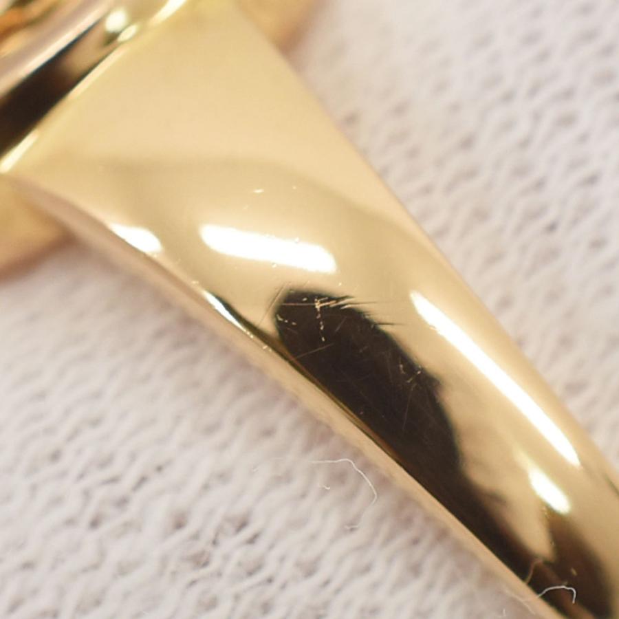 CELINE セリーヌ リング 指輪 ハート 10Pダイヤ ロゴ 約11号