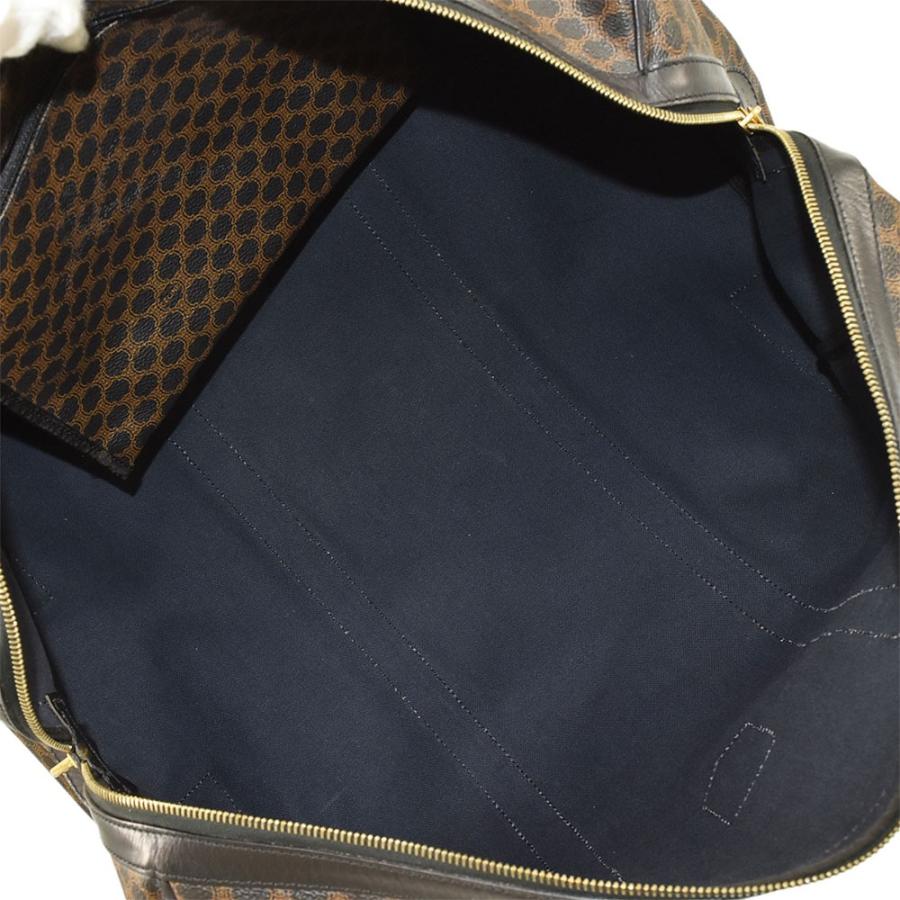 CELINE（セリーヌ） マカダム ボストンバッグ ブラック PVC×レザー