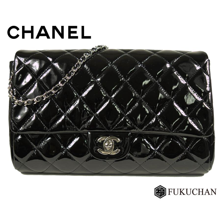 CHANEL/シャネル エナメル マトラッセシングルチェーンショルダー