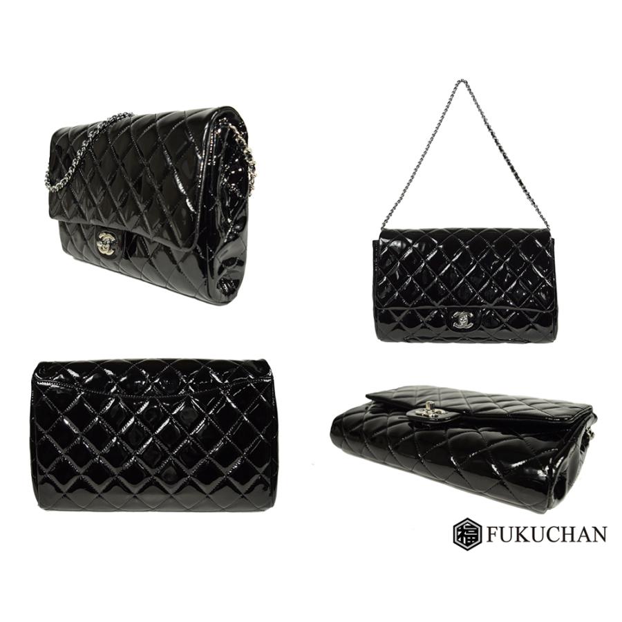 CHANEL/シャネル エナメル マトラッセシングルチェーンショルダー