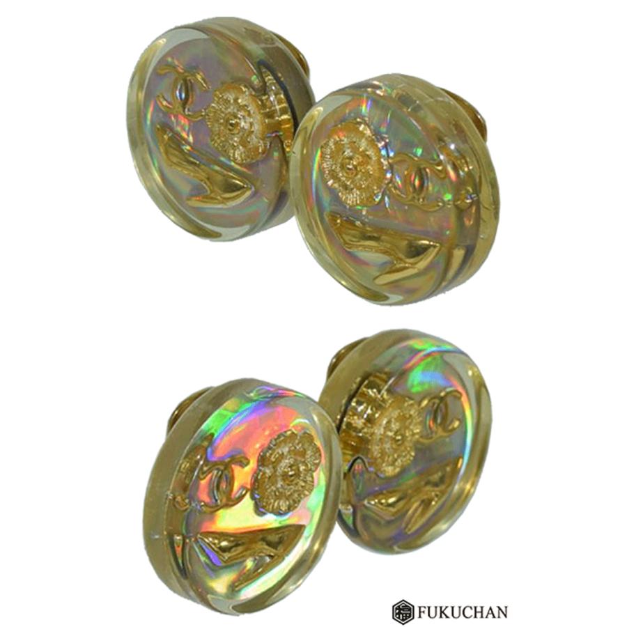CHANEL/シャネル ココマーク×カメリア×ヒール イヤリング 97P 中古  