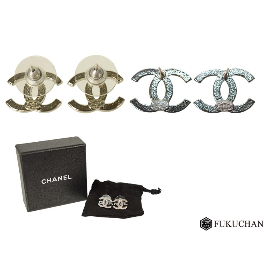 CHANEL/シャネル ココマークラインストーン CCピアスA42175 12C