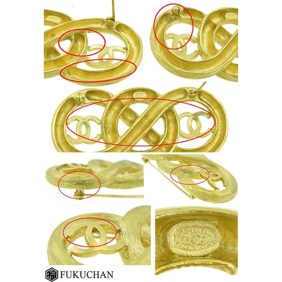 CHANEL（シャネル） ココマーク ブローチ 95C マットゴールド×GP 中古