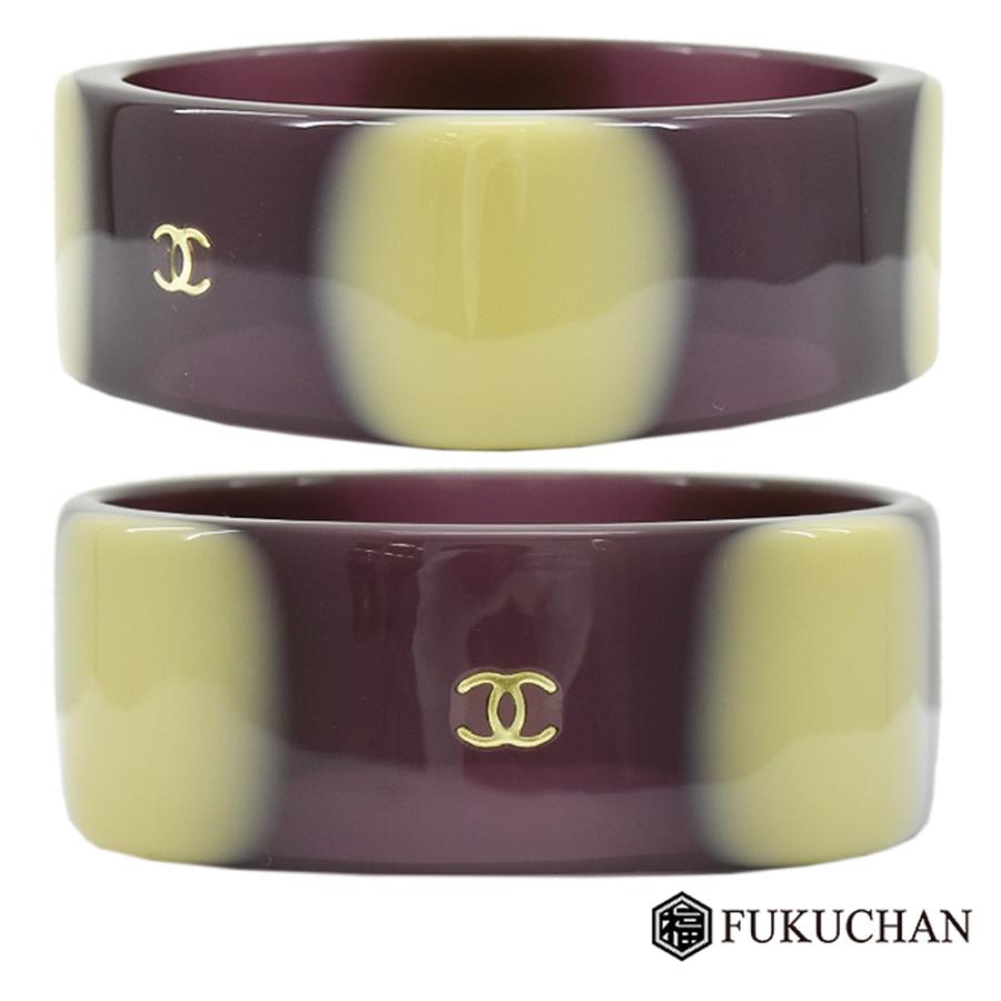 CHANEL シャネル ココマーク プラスチック バングル ブレスレット 01A