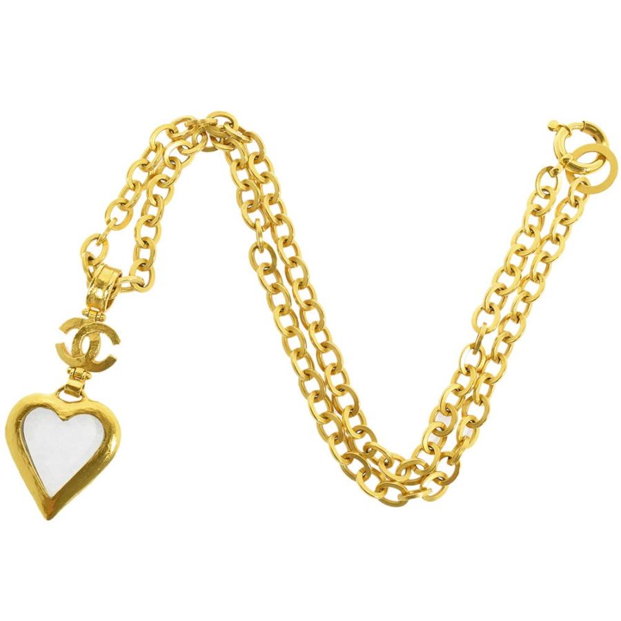 CHANEL シャネル ココマーク ハート ルーペ ネックレス 95P