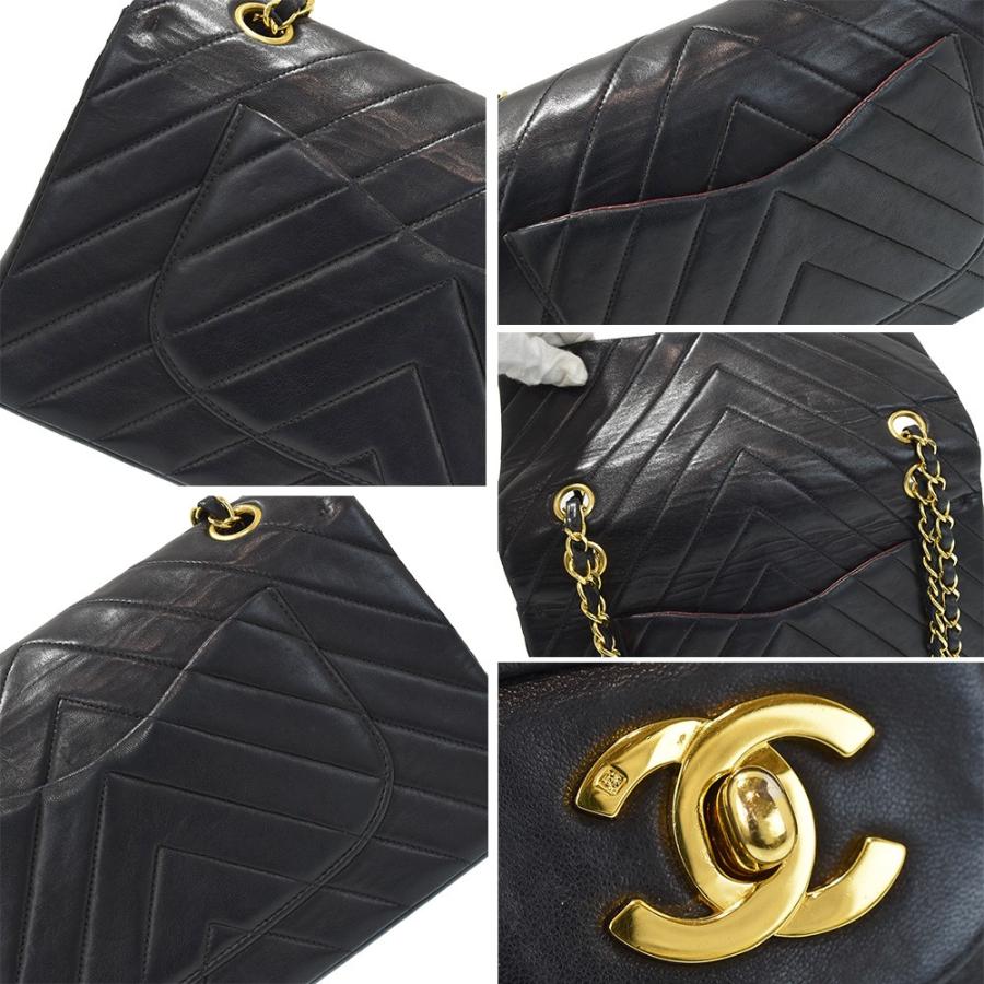 CHANEL シャネル ラムスキン Vステッチ チェーン ショルダー