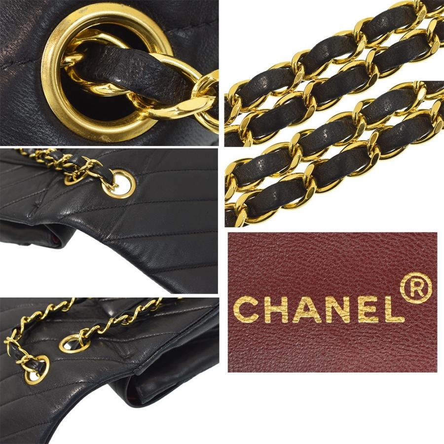 CHANEL（シャネル） ラムスキン Vステッチ チェーン ショルダーバッグ