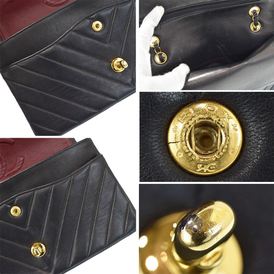 CHANEL シャネル ラムスキン Vステッチ チェーン ショルダー