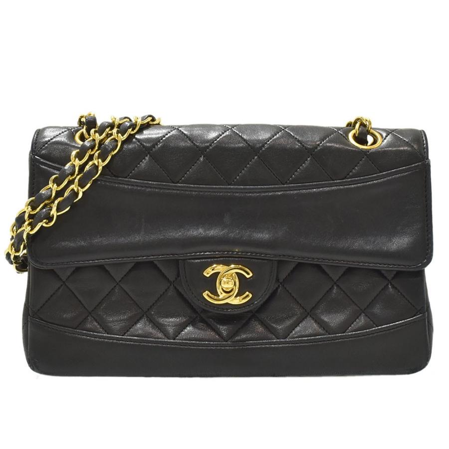 シャネル マトラッセ バッグ 付属ポーチ レザー CHANEL シャネル マトラッセ ダブルチェーン ショルダーバッグ