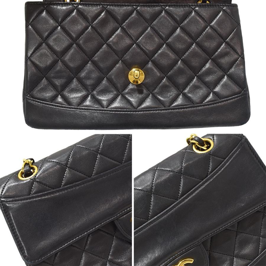 正規品 CHANEL マトラッセ ポーチ 黒 ゴールド金具 上品人気 CHANEL シャネル マトラッセ ダブルチェーン ショルダーバッグ
