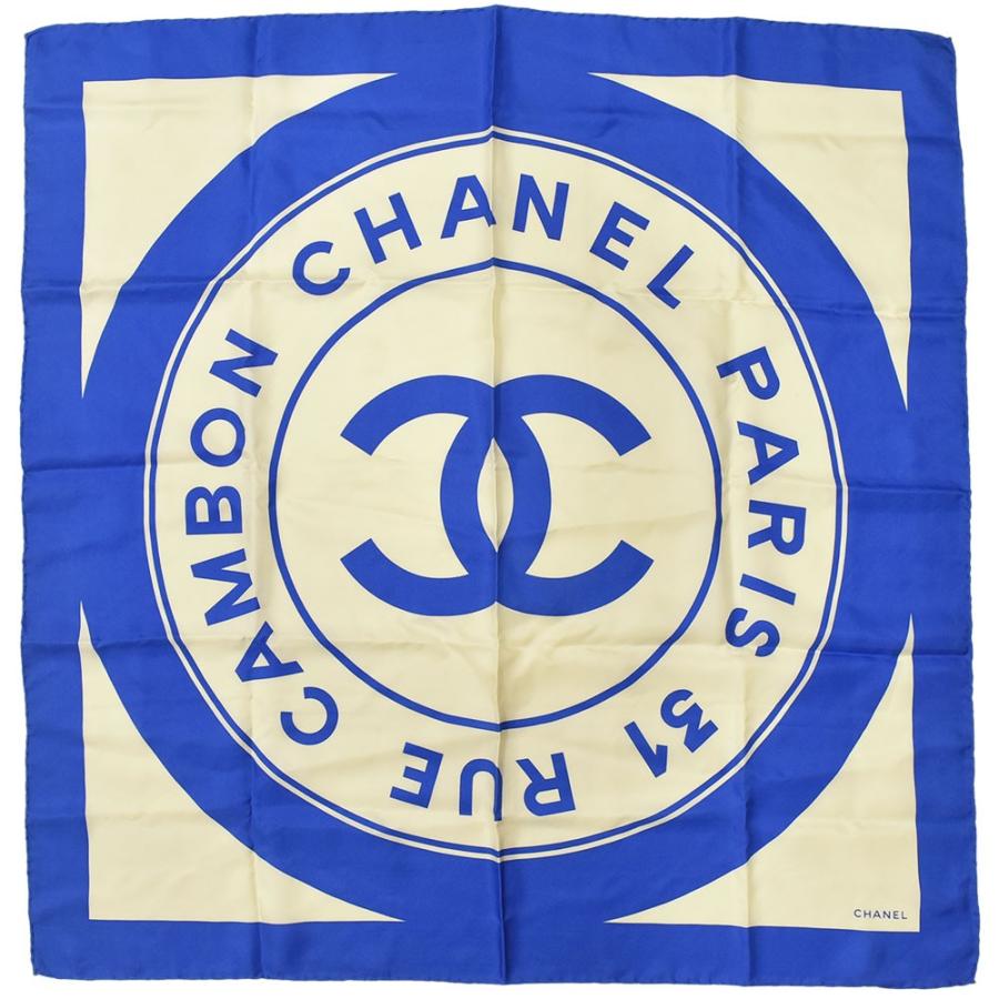 【極美品】シャネル　スカーフ　シルク100 ココマーク　ロゴ　ネイビー　大判 楽天市場】CHANEL シャネル スカーフ チェーン柄 シルク ココ