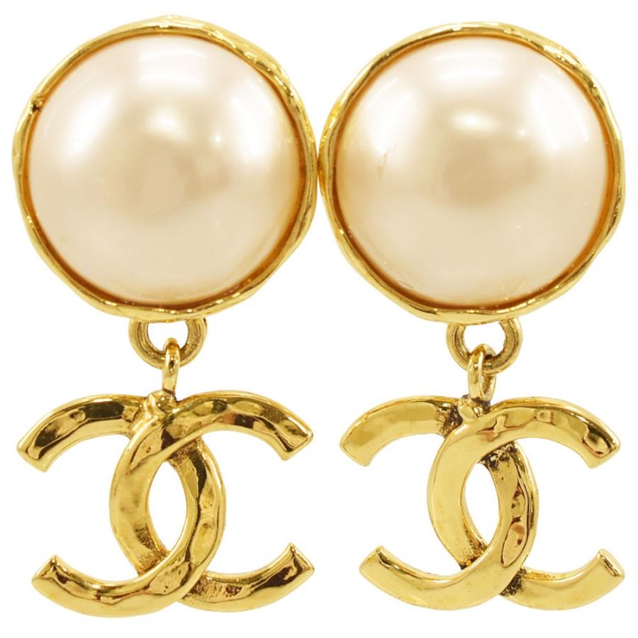 シャネル CHANEL ココマーク パールイヤリング 94P ヴィンテージ