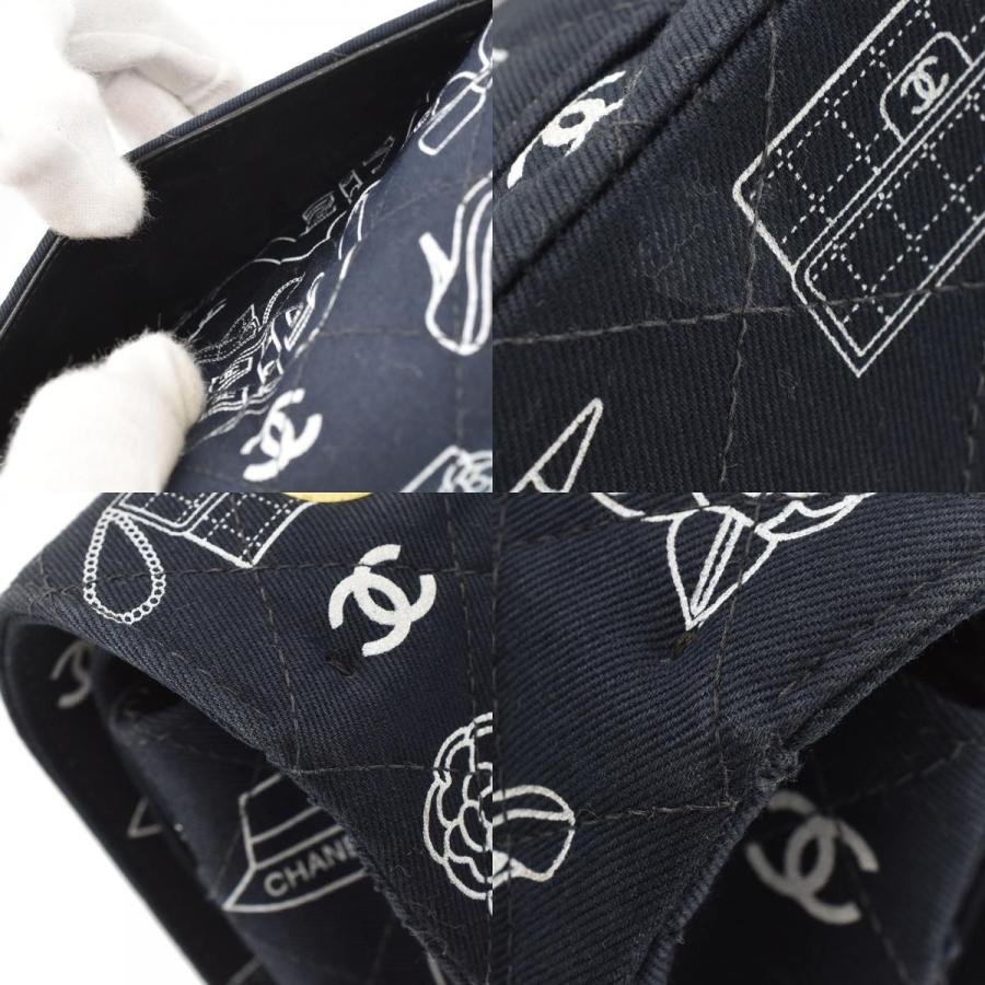 Chanel イラストプリント ショルダーバッグ CHANEL シャネル コットン アイコンプリント マトラッセ W