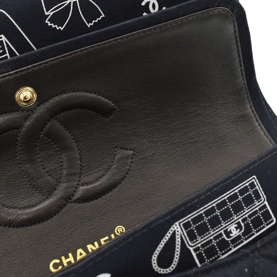 Chanel イラストプリント ショルダーバッグ CHANEL/シャネル アイコンプリント マトラッセ25 Wフラップ W